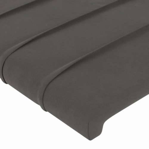 LED uzglavlje tamnosivo 147x16x118/128 cm baršunasto - Tamno siva 147 x 16 x 118/128 cm 1 Cijena
