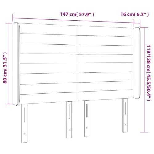 LED uzglavlje tamnosivo 147x16x118/128 cm baršunasto - Tamno siva 147 x 16 x 118/128 cm 1 Cijena