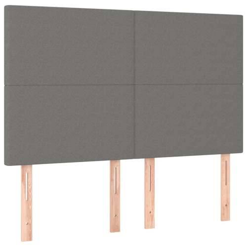 Krevet box spring s madracem LED tamnosivi 140x200 cm tkanina - Tamno siva 140 x 200 cm Gladak dizajn Cijena