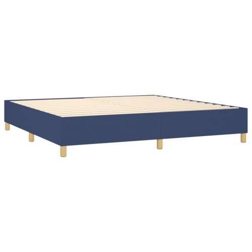 Krevet box spring s madracem LED plavi 200x200 cm od tkanine - Plava 200 x 200 cm Gladak dizajn Cijena