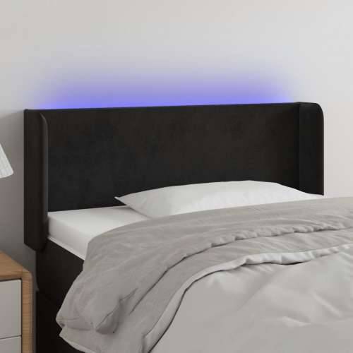 LED uzglavlje crno 83x16x78/88 cm baršunasto - Crna 83 x 16 x 78/88 cm 1 Cijena