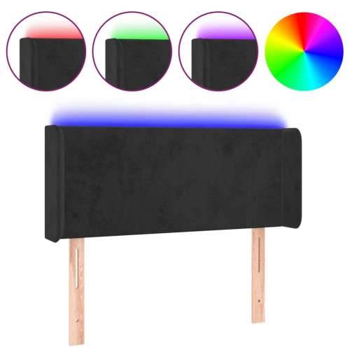 LED uzglavlje crno 83x16x78/88 cm baršunasto - Crna 83 x 16 x 78/88 cm 1 Cijena