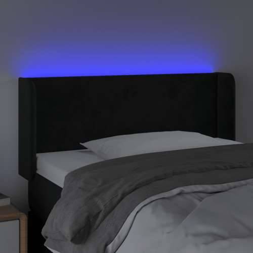 LED uzglavlje crno 83x16x78/88 cm baršunasto - Crna 83 x 16 x 78/88 cm 1 Cijena