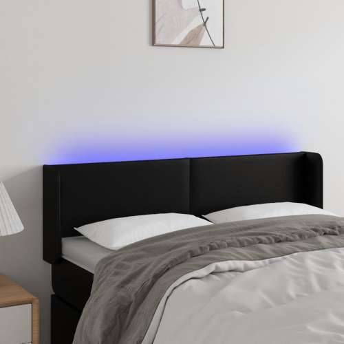 LED uzglavlje crno 147x16x78/88 cm od umjetne kože - Crna 147 x 16 x 78/88 cm 1 Cijena