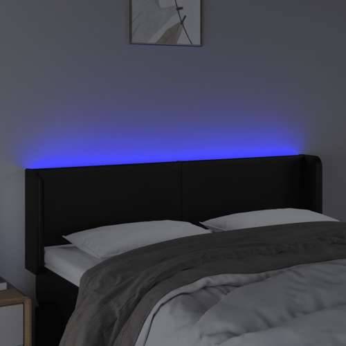LED uzglavlje crno 147x16x78/88 cm od umjetne kože - Crna 147 x 16 x 78/88 cm 1 Cijena