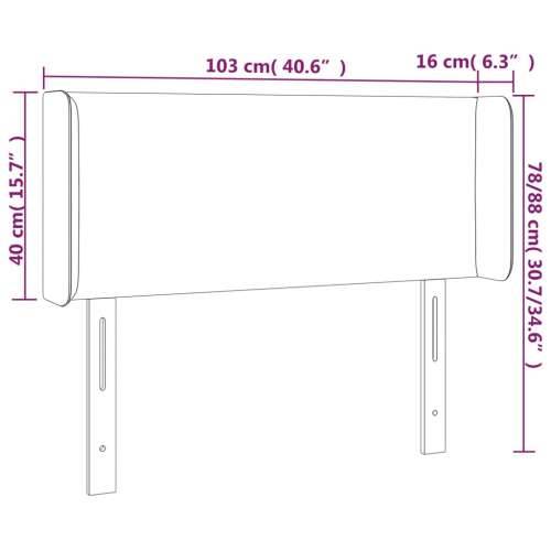 LED uzglavlje cappuccina 103x16x78/88 cm od umjetne kože - Boja cappuccina 103 x 16 x 78/88 cm 1 Cijena