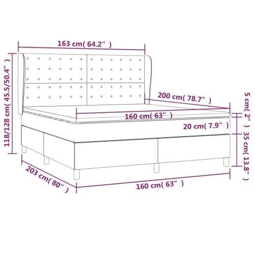 Krevet box spring s madracem svjetlosiva 160x200 cm tkanina - Svjetlosiva 160 x 200 cm gumbi Cijena