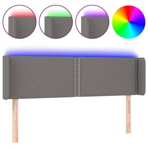 LED uzglavlje tamnosivo 147x16x78/88 cm od tkanine - Tamno siva 147 x 16 x 78/88 cm 1 Cijena