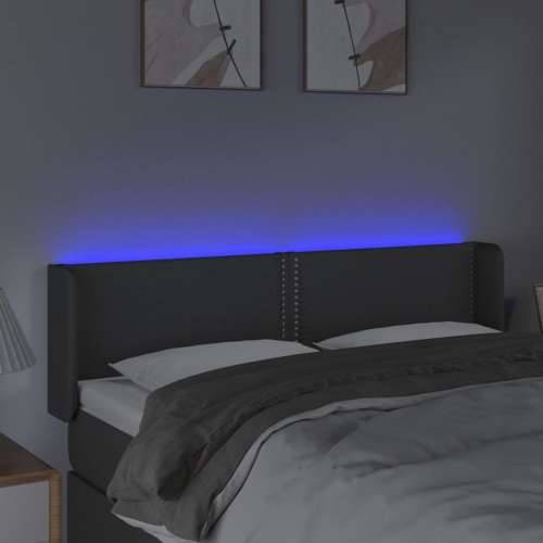 LED uzglavlje tamnosivo 147x16x78/88 cm od tkanine - Tamno siva 147 x 16 x 78/88 cm 1 Cijena