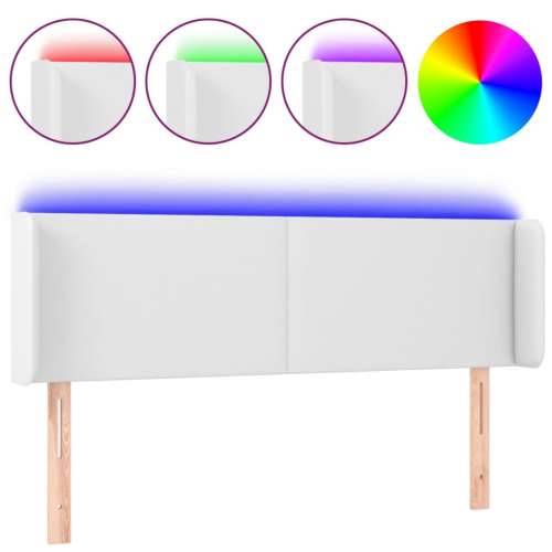 LED uzglavlje bijelo 147x16x78/88 cm od umjetne kože - Bijela 147 x 16 x 78/88 cm 1 Cijena
