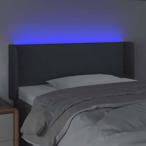 LED uzglavlje tamnosivo 103x16x78/88 cm od tkanine - Tamno siva 103 x 16 x 78/88 cm 1 Cijena