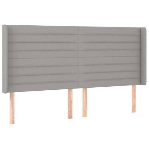Krevet box spring s madracem LED svjetlosivi 160x200 cm tkanina - Svjetlosiva 160 x 200 cm vodoravne pruge Cijena