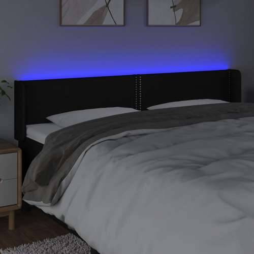 LED uzglavlje crno 183x16x78/88 cm od tkanine - Crna 183 x 16 x 78/88 cm 1 Cijena