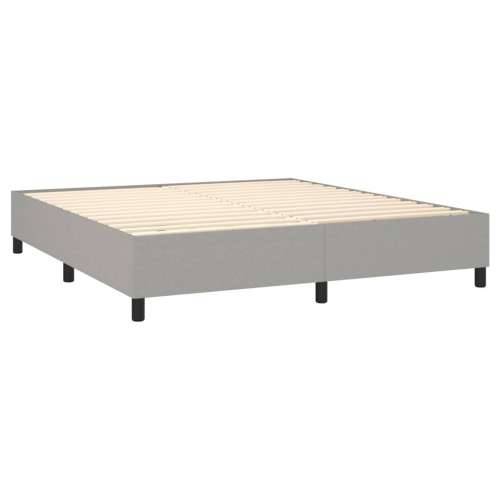 Krevet box spring s madracem svjetlosiva 160x200 cm tkanina Cijena