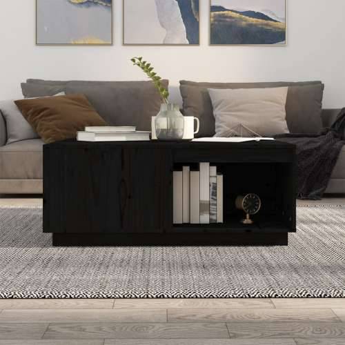 Stolić za kavu crni 100 x 101 x 40,5 cm od masivne borovine - Crna 100 x 101 x 40.5 cm 1 Cijena