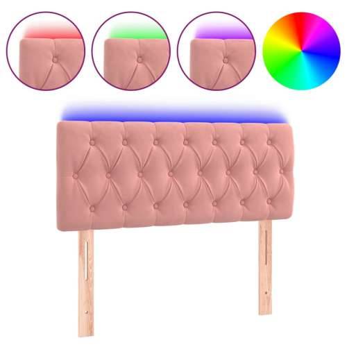 LED uzglavlje ružičasto 90x7x78/88 cm baršunasto - Ružičasta 90 x 7 x 78/88 cm 1 Cijena