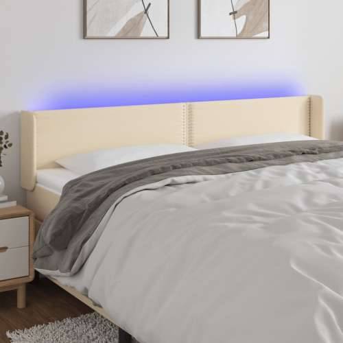 LED uzglavlje krem 183x16x78/88 cm od tkanine - Krema 183 x 16 x 78/88 cm 1 Cijena