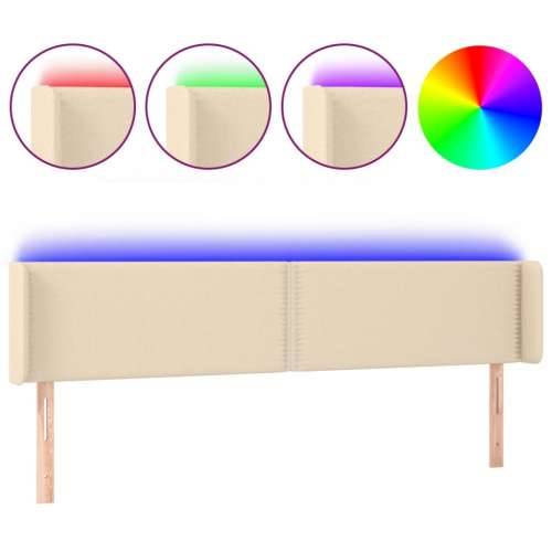 LED uzglavlje krem 183x16x78/88 cm od tkanine - Krema 183 x 16 x 78/88 cm 1 Cijena