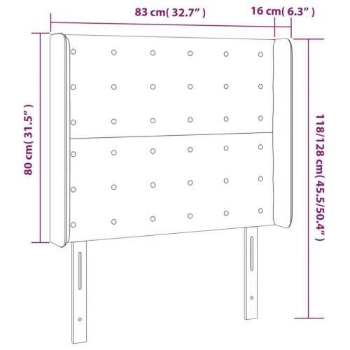 LED uzglavlje ružičasto 83x16x118/128 cm baršunasto - Ružičasta 83 x 16 x 118/128 cm 1 Cijena