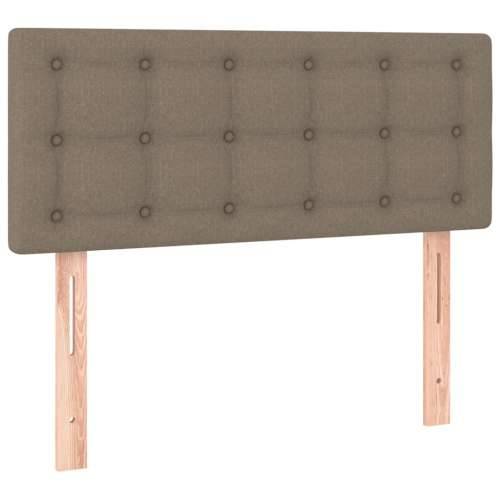 Krevet box spring s madracem LED smeđesivi 100x200 cm tkanina - Sivo-smeđa 100 x 200 cm gumbi Cijena