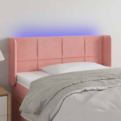LED uzglavlje ružičasto 93x16x78/88 cm baršunasto - Ružičasta 93 x 16 x 78/88 cm 1 Cijena