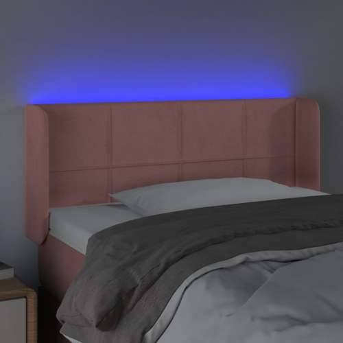 LED uzglavlje ružičasto 93x16x78/88 cm baršunasto - Ružičasta 93 x 16 x 78/88 cm 1 Cijena