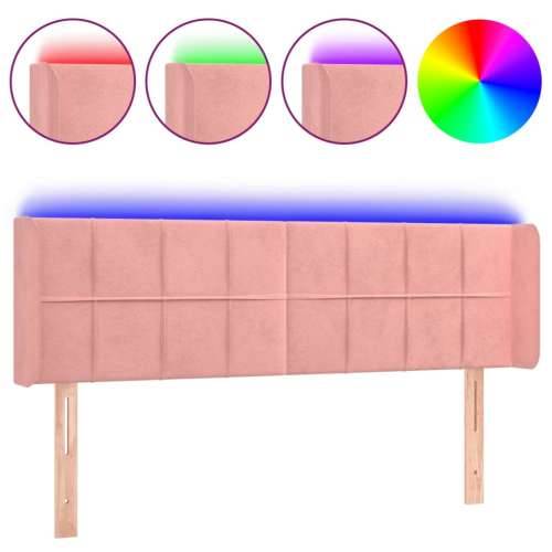 LED uzglavlje ružičasto 147x16x78/88 cm baršunasto - Ružičasta 147 x 16 x 78/88 cm 1 Cijena
