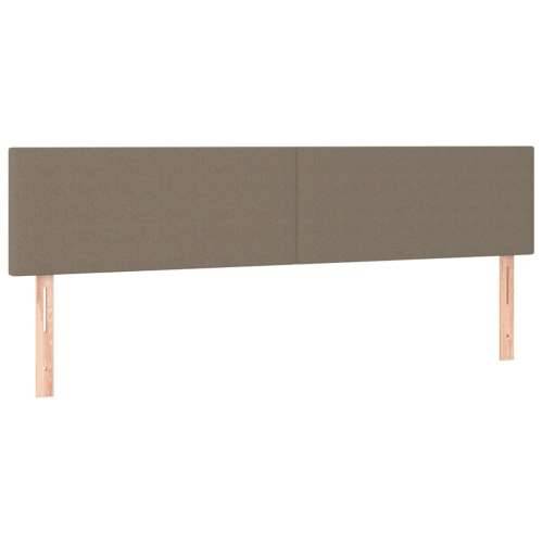 Krevet box spring s madracem LED smeđesivi 160x200 cm tkanina - Sivo-smeđa 160 x 200 cm Gladak dizajn Cijena
