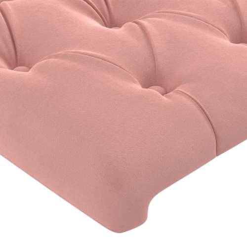 LED uzglavlje ružičasto 83x16x118/128 cm baršunasto  - Ružičasta 83 x 16 x 118/128 cm 1 Cijena