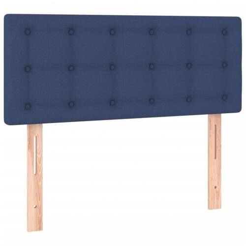 Krevet box spring s madracem LED plavi 100x200 cm od tkanine - Plava 100 x 200 cm gumbi Cijena