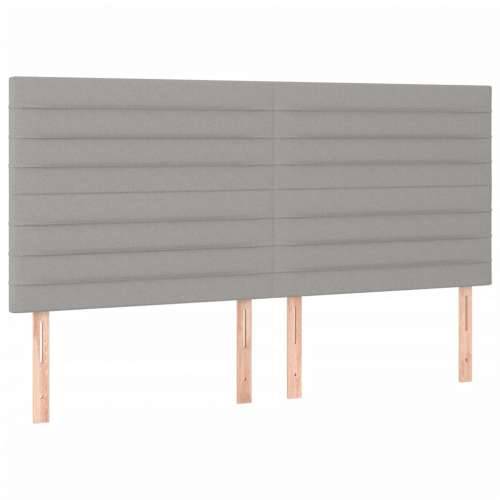 Krevet box spring s madracem LED svjetlosivi 160x200 cm tkanina - Svjetlosiva 160 x 200 cm vodoravne pruge Cijena