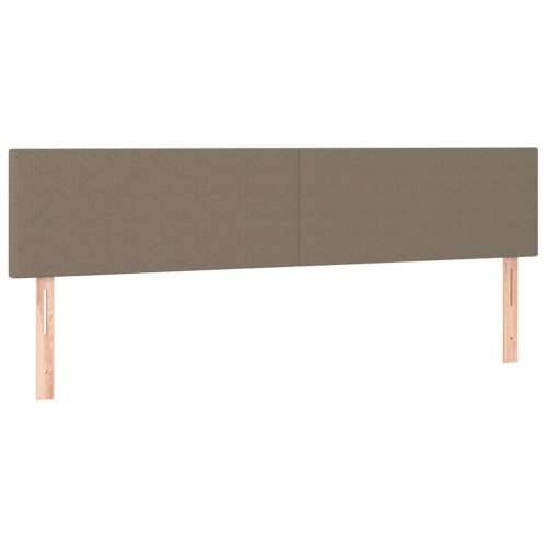 Krevet box spring s madracem LED smeđesivi 200x200 cm tkanina - Sivo-smeđa 200 x 200 cm Gladak dizajn Cijena