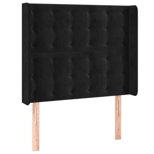 LED uzglavlje crno 103x16x118/128 cm baršunasto - Crna 103 x 16 x 118/128 cm 1 Cijena