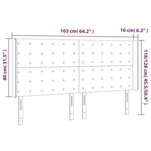 LED uzglavlje tamnosivo 163x16x118/128 cm baršunasto - Tamno siva 163 x 16 x 118/128 cm 1 Cijena