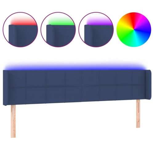 LED uzglavlje plavo 203x16x78/88 cm od tkanine - Plava 203 x 16 x 78/88 cm 1 Cijena