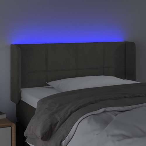 LED uzglavlje tamnosivo 83x16x78/88 cm baršunasto - Tamno siva 83 x 16 x 78/88 cm 1 Cijena