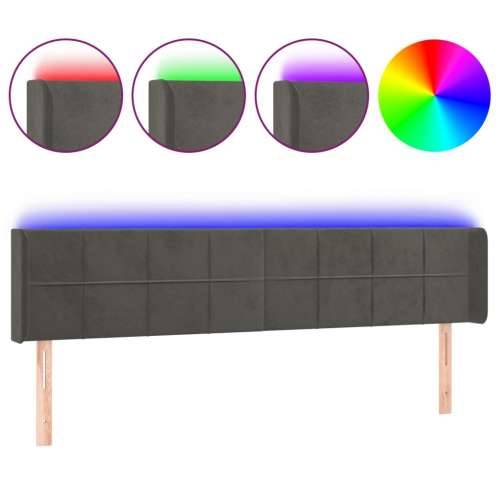 LED uzglavlje tamnosivo 183x16x78/88 cm baršunasto - Tamno siva 183 x 16 x 78/88 cm 1 Cijena