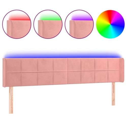LED uzglavlje ružičasto 163x16x78/88 cm baršunasto - Ružičasta 163 x 16 x 78/88 cm 1 Cijena