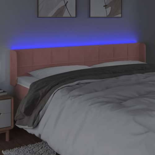 LED uzglavlje ružičasto 163x16x78/88 cm baršunasto - Ružičasta 163 x 16 x 78/88 cm 1 Cijena