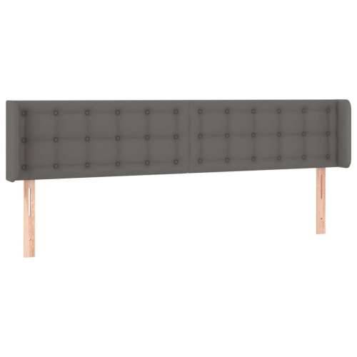 LED uzglavlje sivo 203x16x78/88 cm od umjetne kože - Siva 203 x 16 x 78/88 cm 1 Cijena