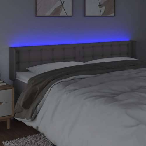 LED uzglavlje sivo 163x16x78/88 cm od umjetne kože - Siva 163 x 16 x 78/88 cm 1 Cijena