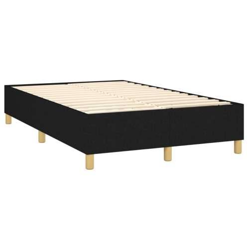 Krevet box spring s madracem LED crni 120 x 200 cm od tkanine Cijena