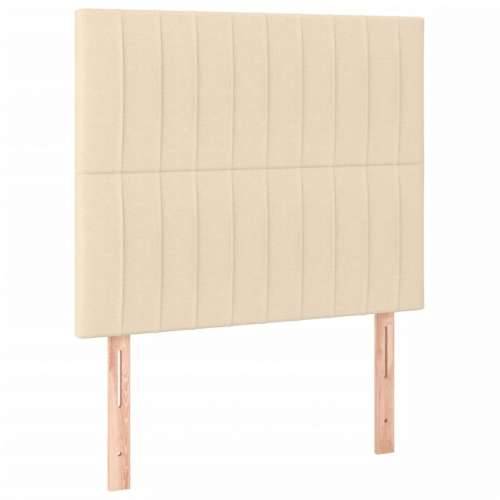 Krevet box spring s madracem LED krem 100x200 cm od tkanine - Krema 100 x 200 cm Okomite pruge Cijena