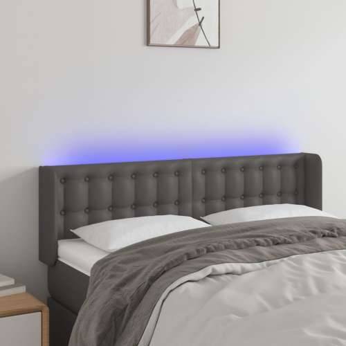 LED uzglavlje sivo 147x16x78/88 cm od umjetne kože - Siva 147 x 16 x 78/88 cm 1 Cijena
