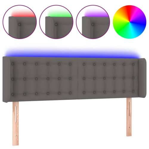 LED uzglavlje sivo 147x16x78/88 cm od umjetne kože - Siva 147 x 16 x 78/88 cm 1 Cijena