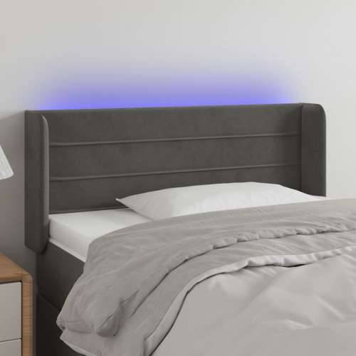 LED uzglavlje tamnosivo 83x16x78/88 cm baršunasto - Tamno siva 83 x 16 x 78/88 cm 1 Cijena