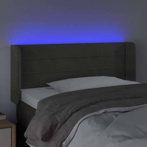 LED uzglavlje tamnosivo 83x16x78/88 cm baršunasto - Tamno siva 83 x 16 x 78/88 cm 1 Cijena