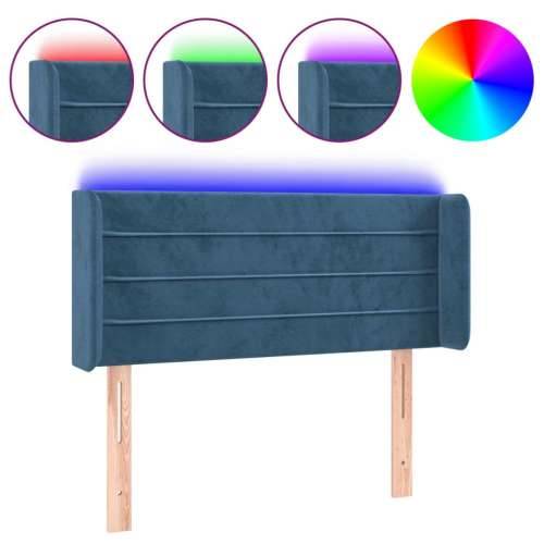 LED uzglavlje tamnoplavo 93x16x78/88 cm baršunasto - Tamno plava 93 x 16 x 78/88 cm 1 Cijena