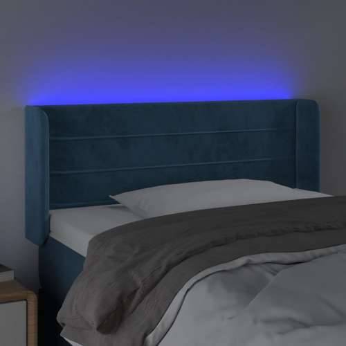 LED uzglavlje tamnoplavo 93x16x78/88 cm baršunasto - Tamno plava 93 x 16 x 78/88 cm 1 Cijena