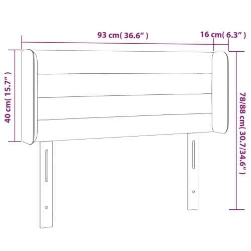 LED uzglavlje tamnoplavo 93x16x78/88 cm baršunasto - Tamno plava 93 x 16 x 78/88 cm 1 Cijena